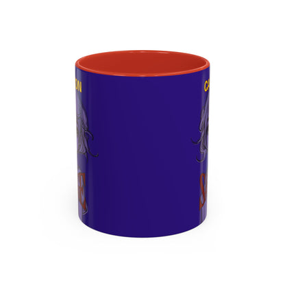 Caution, Savage Dark Purple Accent Mug by cypherpunkgear.com