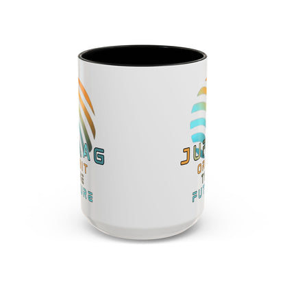 Jupiter (JUP) Orbit the Future White Accent Mug by cypherpunkgear.com