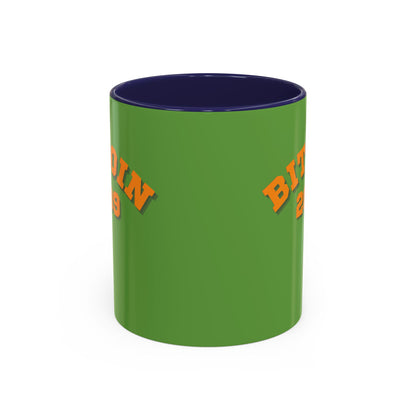 Bitcoin 2009 Green Accent Mug by cypherpunkgear.com