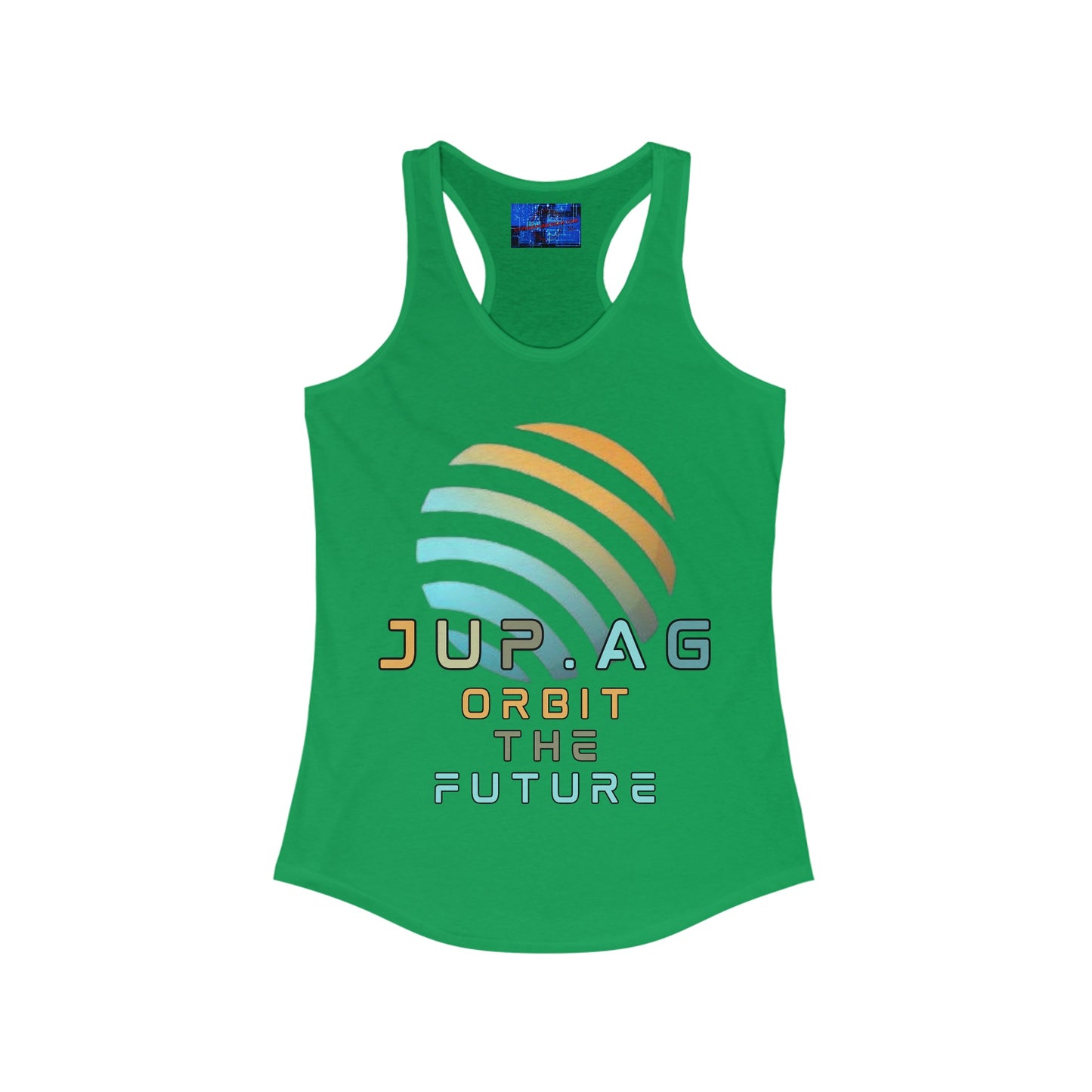 Jupiter (JUP) Orbit the Future Women's Racerback Tank Top by cypherpunkgear