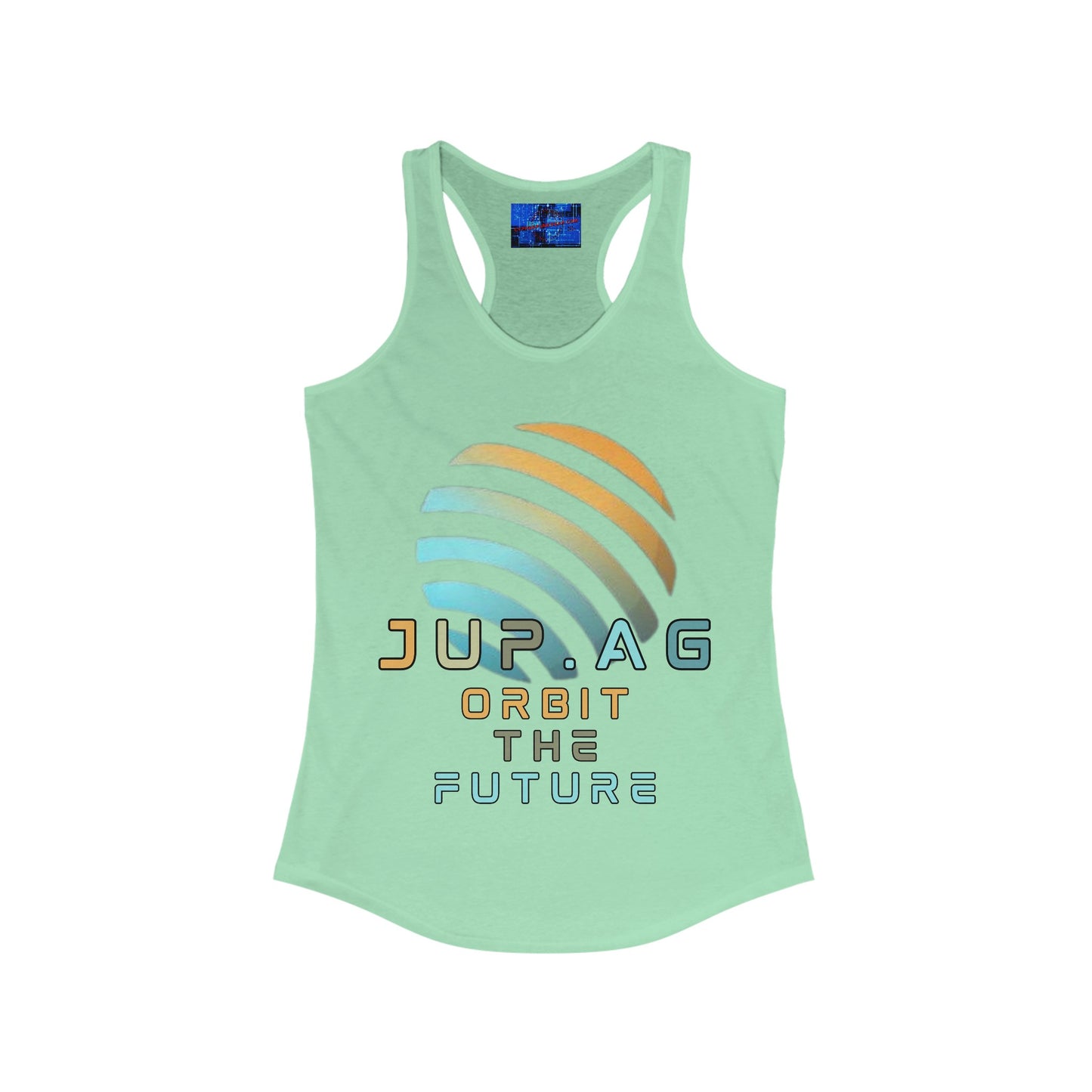 Jupiter (JUP) Orbit the Future Women's Racerback Tank Top by cypherpunkgear