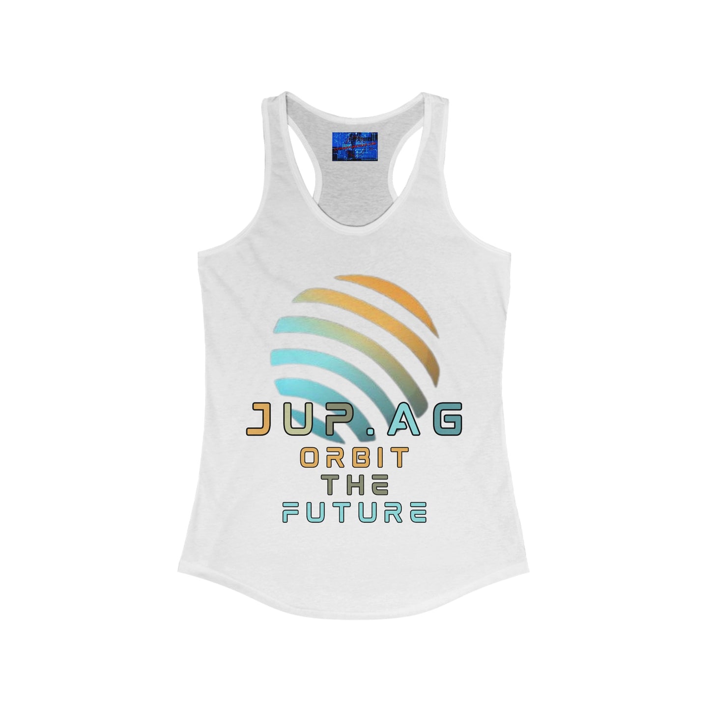 Jupiter (JUP) Orbit the Future Women's Racerback Tank Top by cypherpunkgear