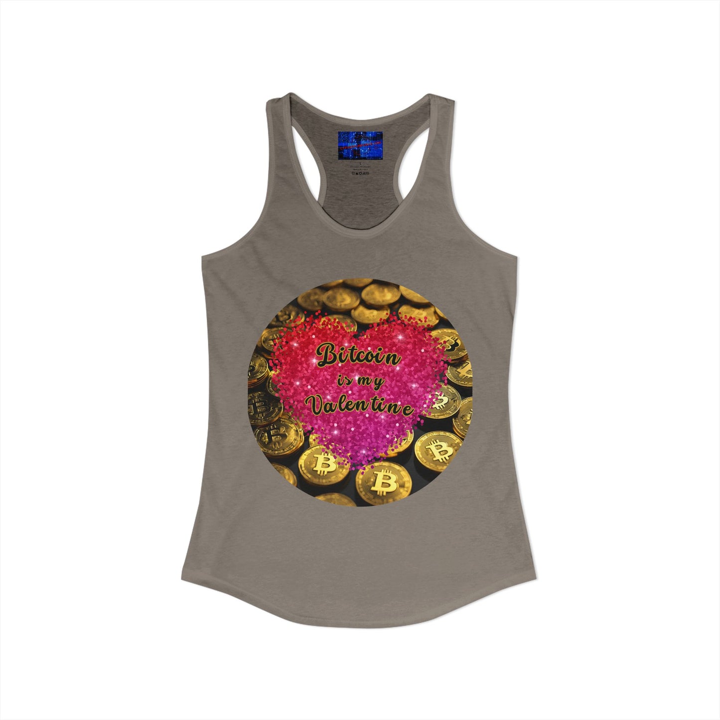 Bitcoin is My Valentine Women's Racerback Tank Top by cypherpunkgear.com