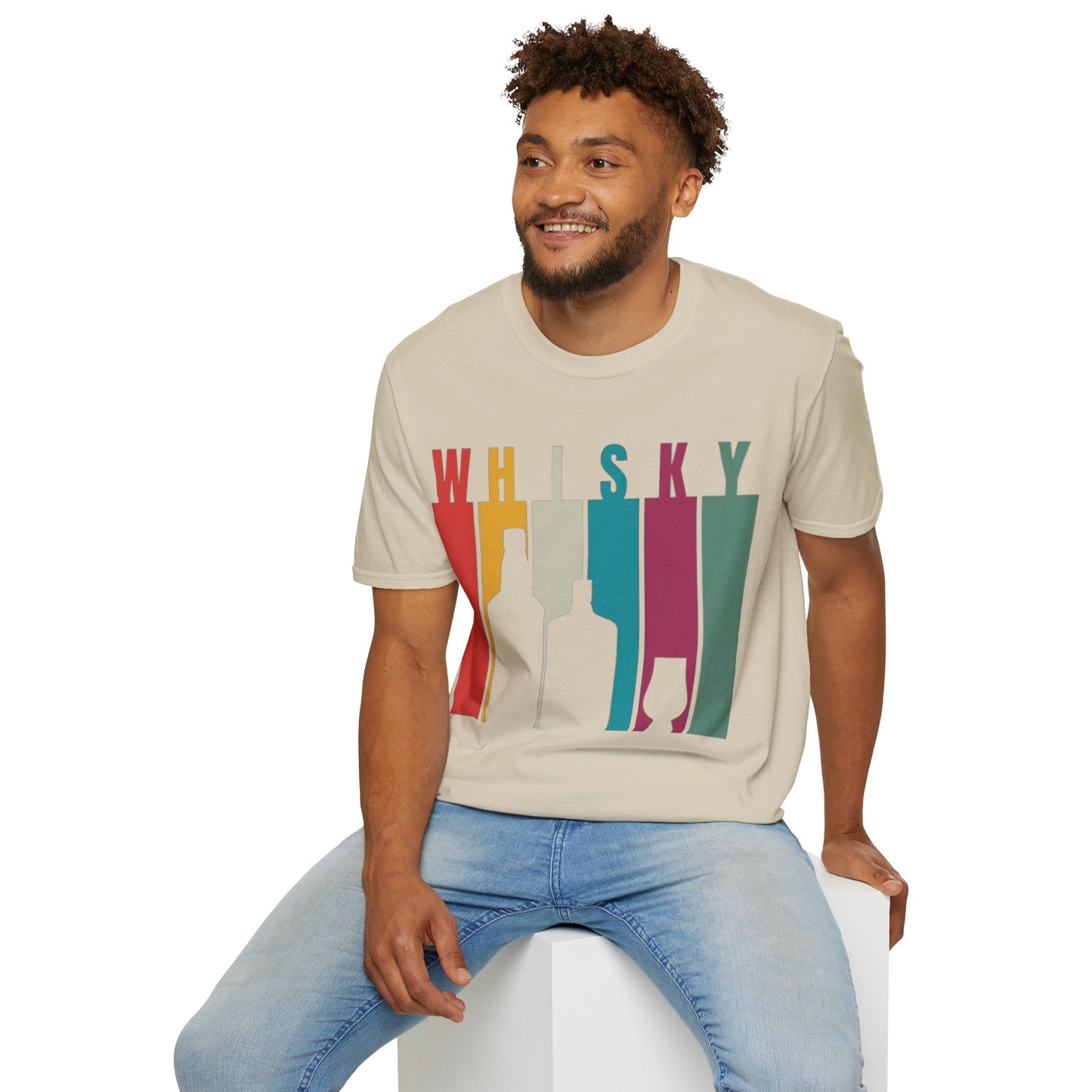 Whisky spelled without an 'e' Light colors Unisex T-Shirt by cypherpunkgear.com