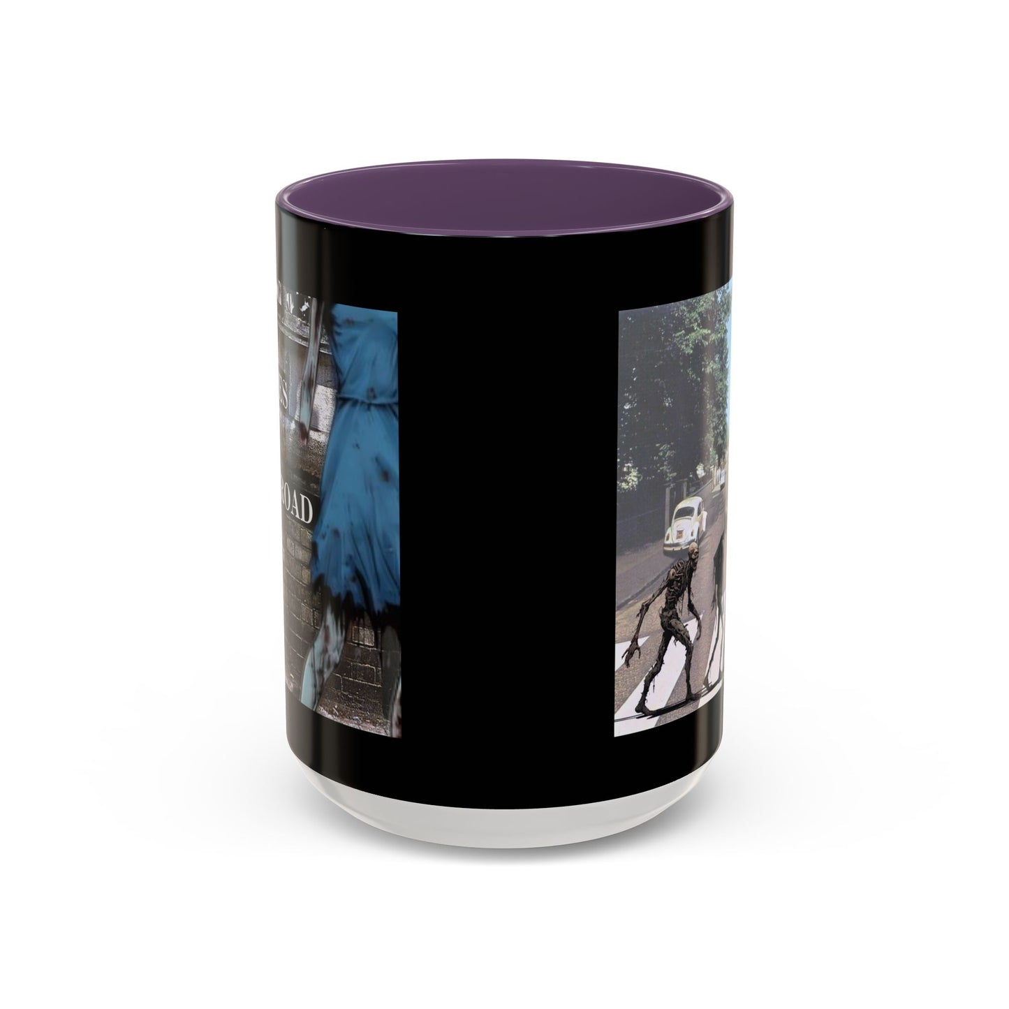 2-sided, Scabby Road Black Accent Mug by CreepyCrafts.boo