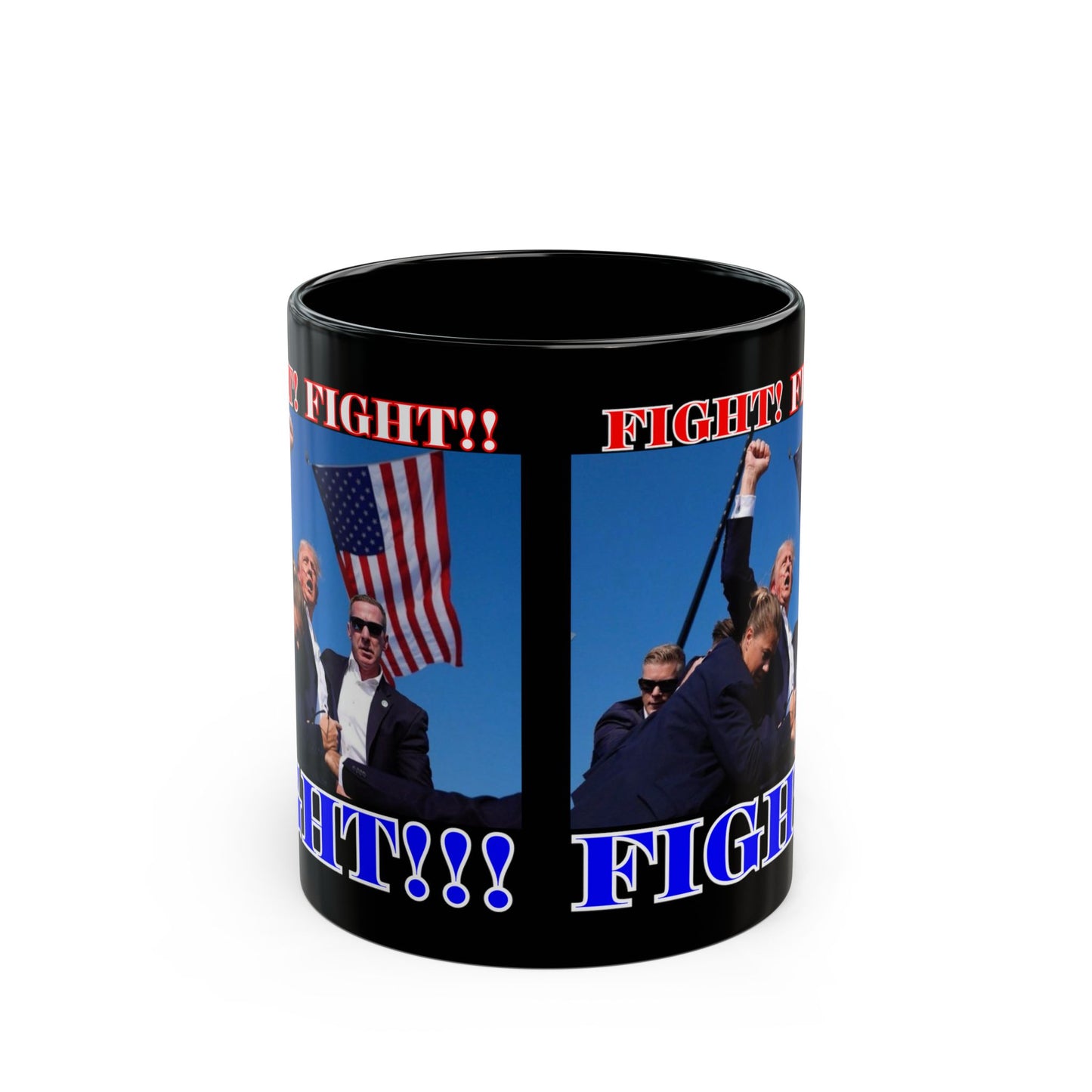 FIGHT! FIGHT!! FIGHT!!! Black Mug by cypherpunkgear