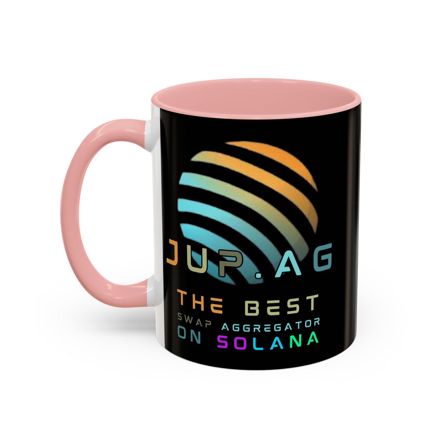 Jupiter (JUP) the best aggregator on Solana Black Accent Mug by cypherpunkgear.com