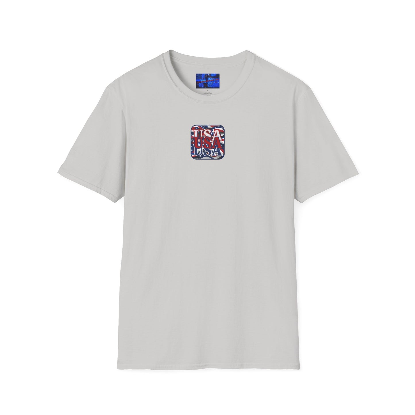 2-sided RED White and Blue USA Patriot Light colors Unisex T-Shirt by cypherpunkgear.com