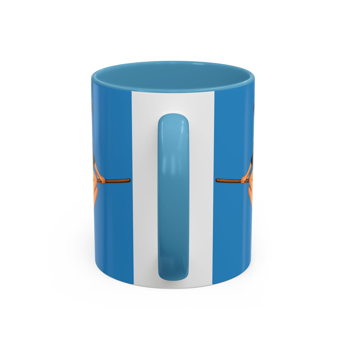Hazel Hex Blue Accent Mug by CreepyCrafts.boo
