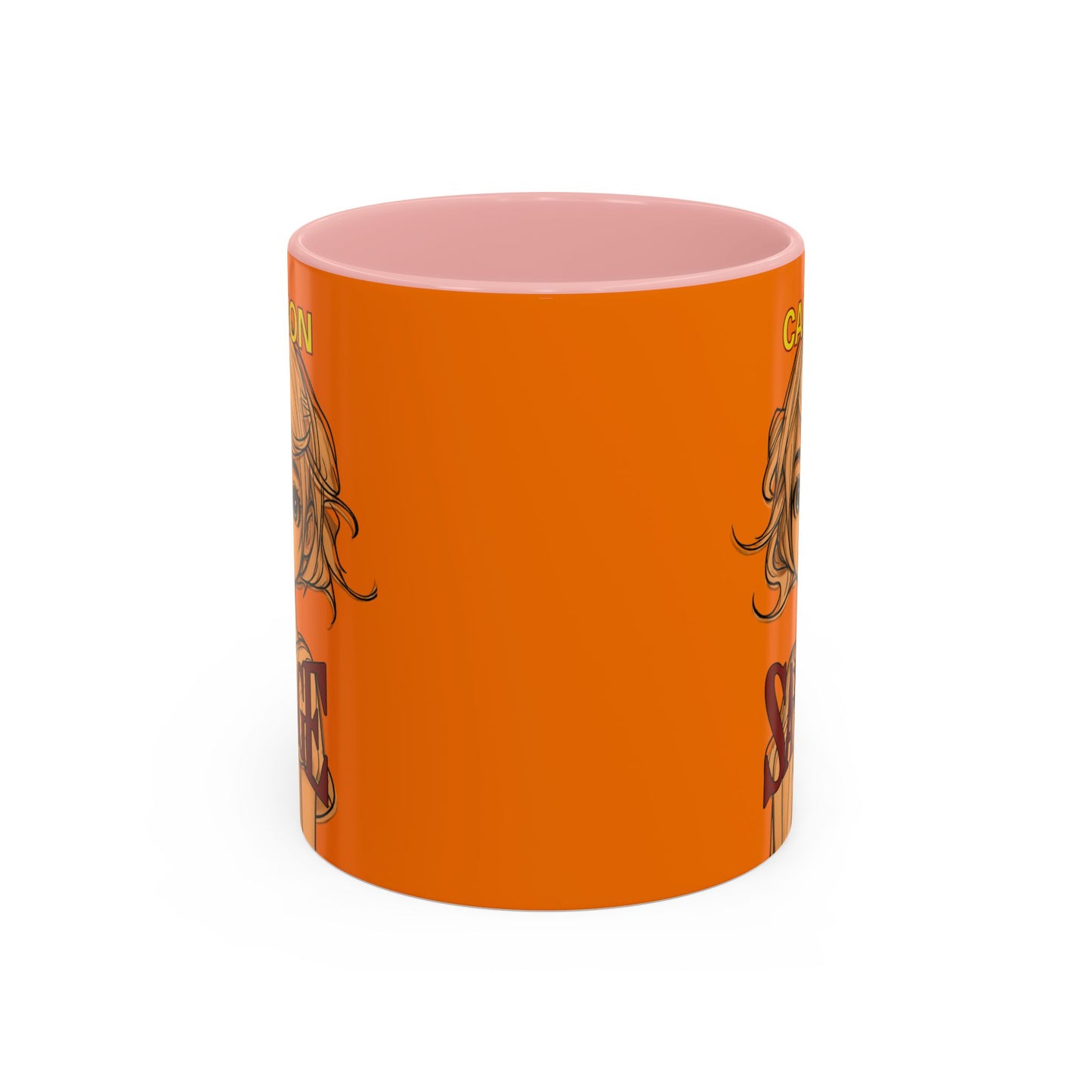 Caution, Savage Orange Accent Mug by cypherpunkgear.com