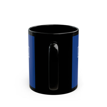 don't assume your freedoms are assured, White font, Dark Blue/Black Mug by cypherpunkgear.com