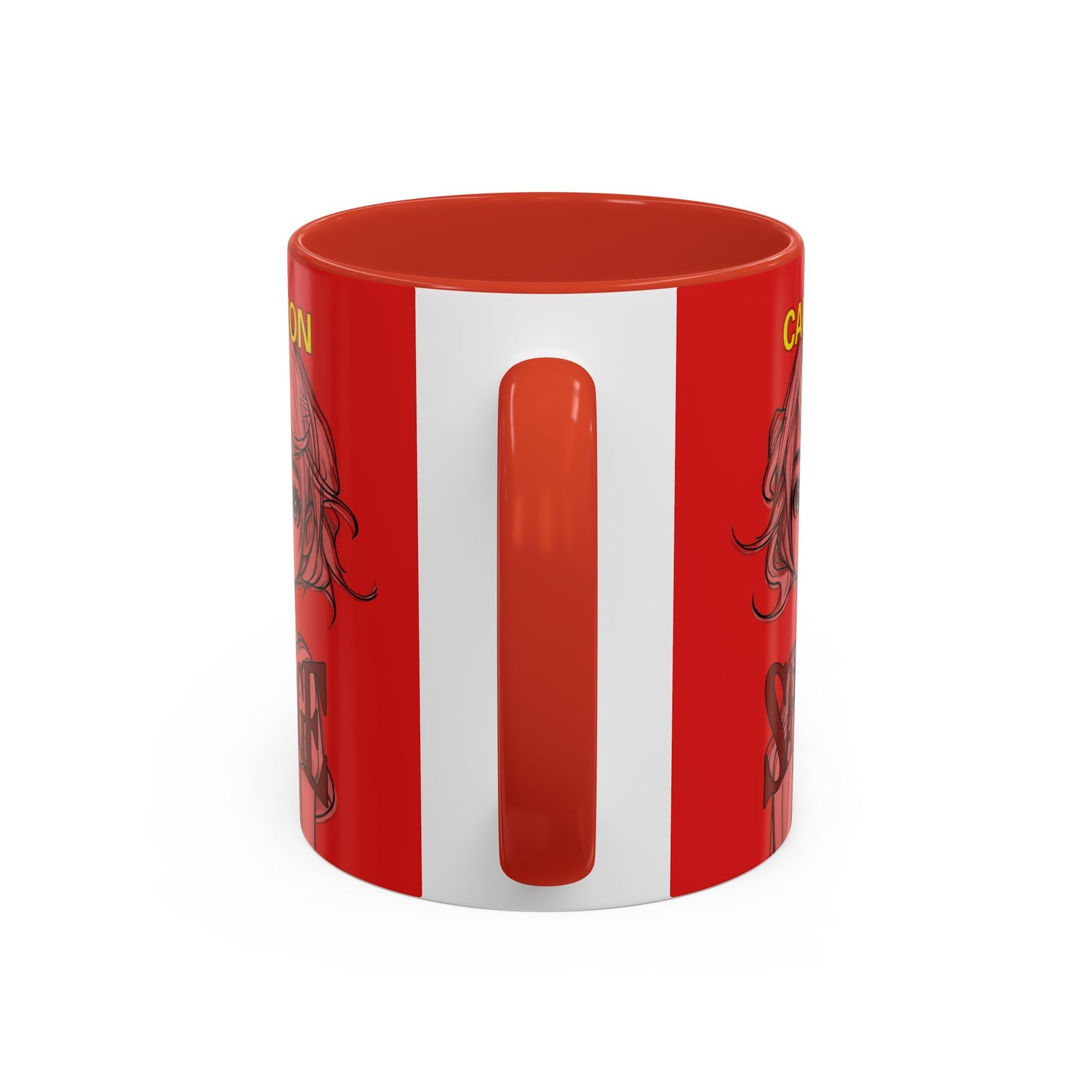 Caution, Savage Red Accent Mug by cypherpunkgear.com