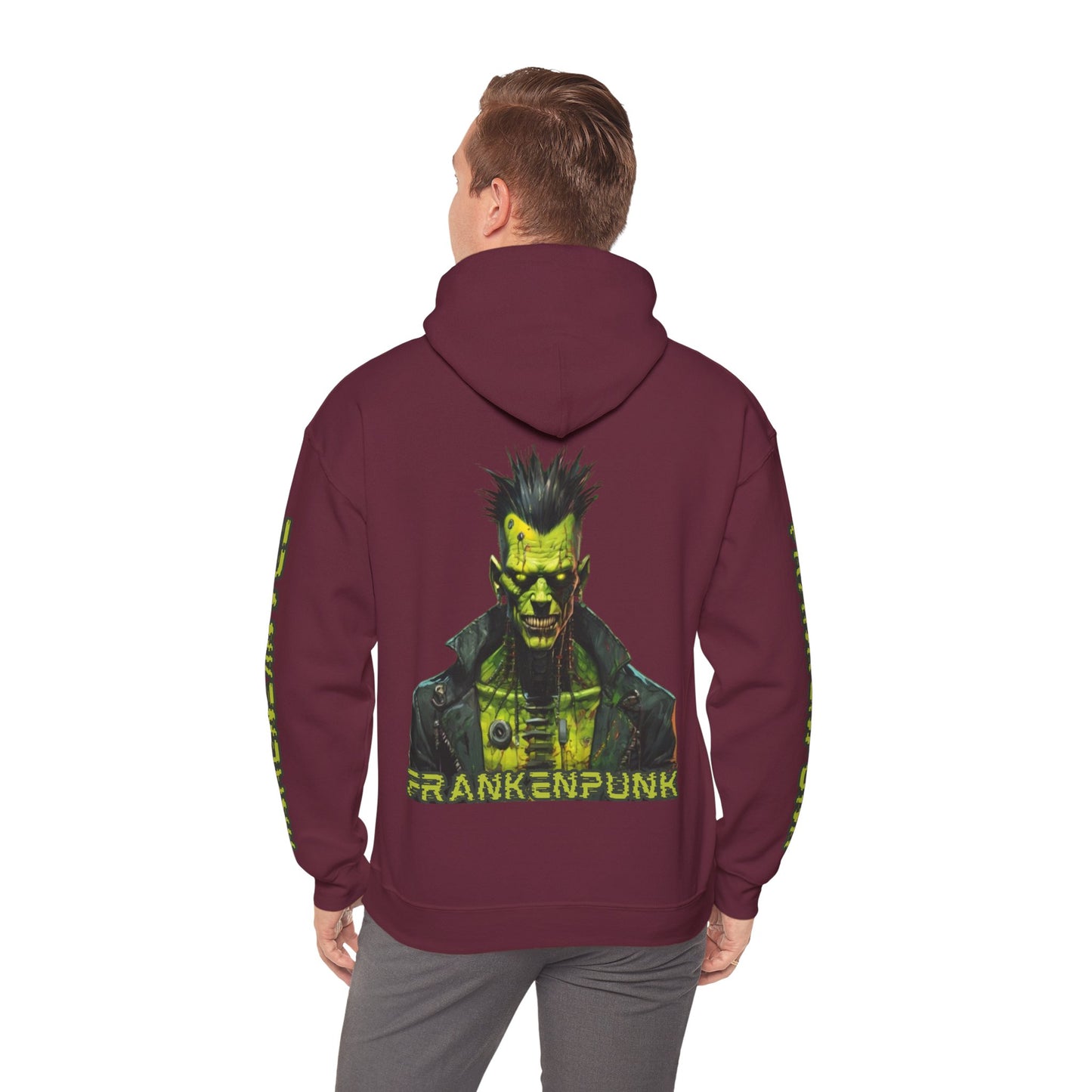 Frankenpunk Hoodie Unisex Hooded Sweatshirt by CreepyCrafts.boo