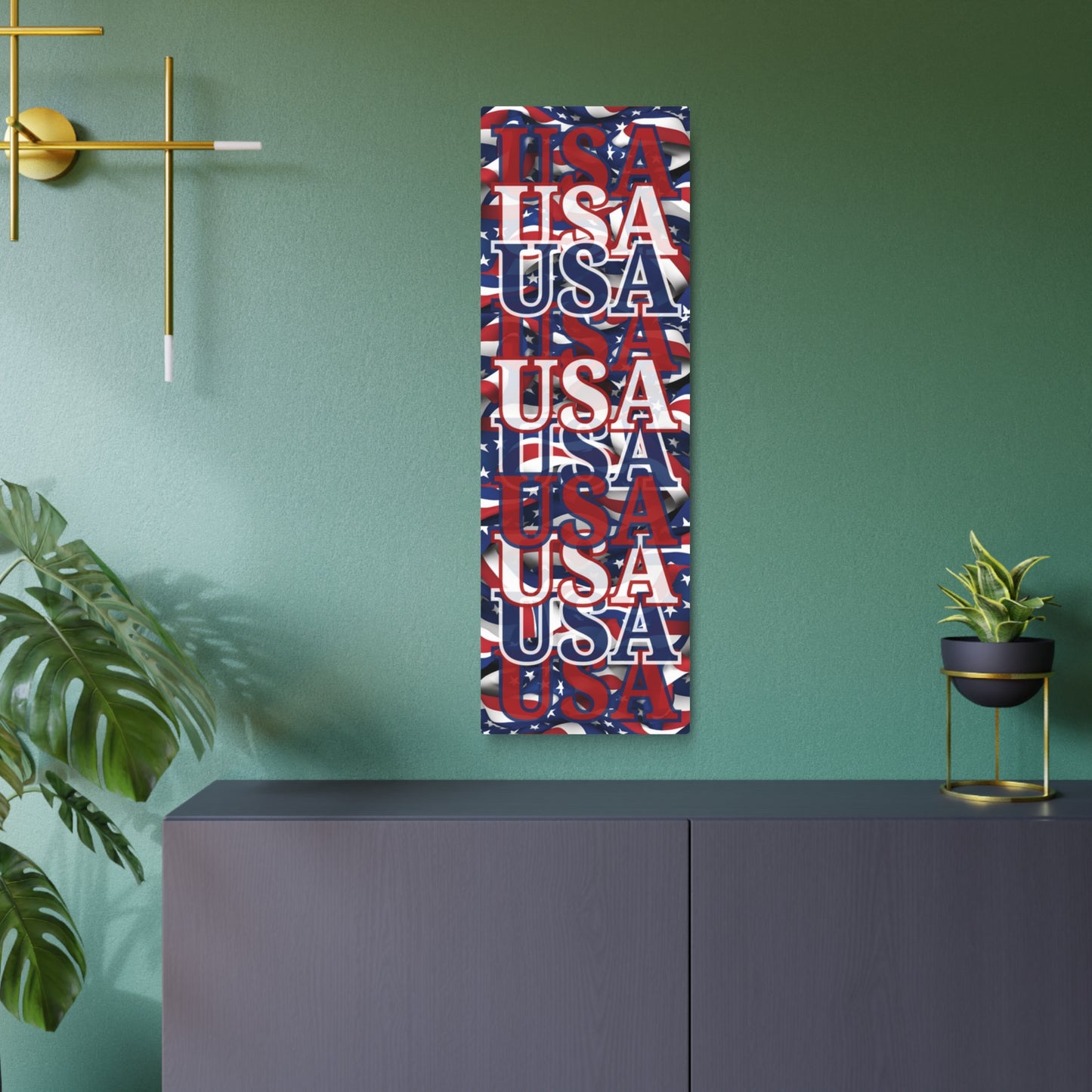 USA! USA! USA with a touch of transparency Metal Art Sign by cypherpunkgear