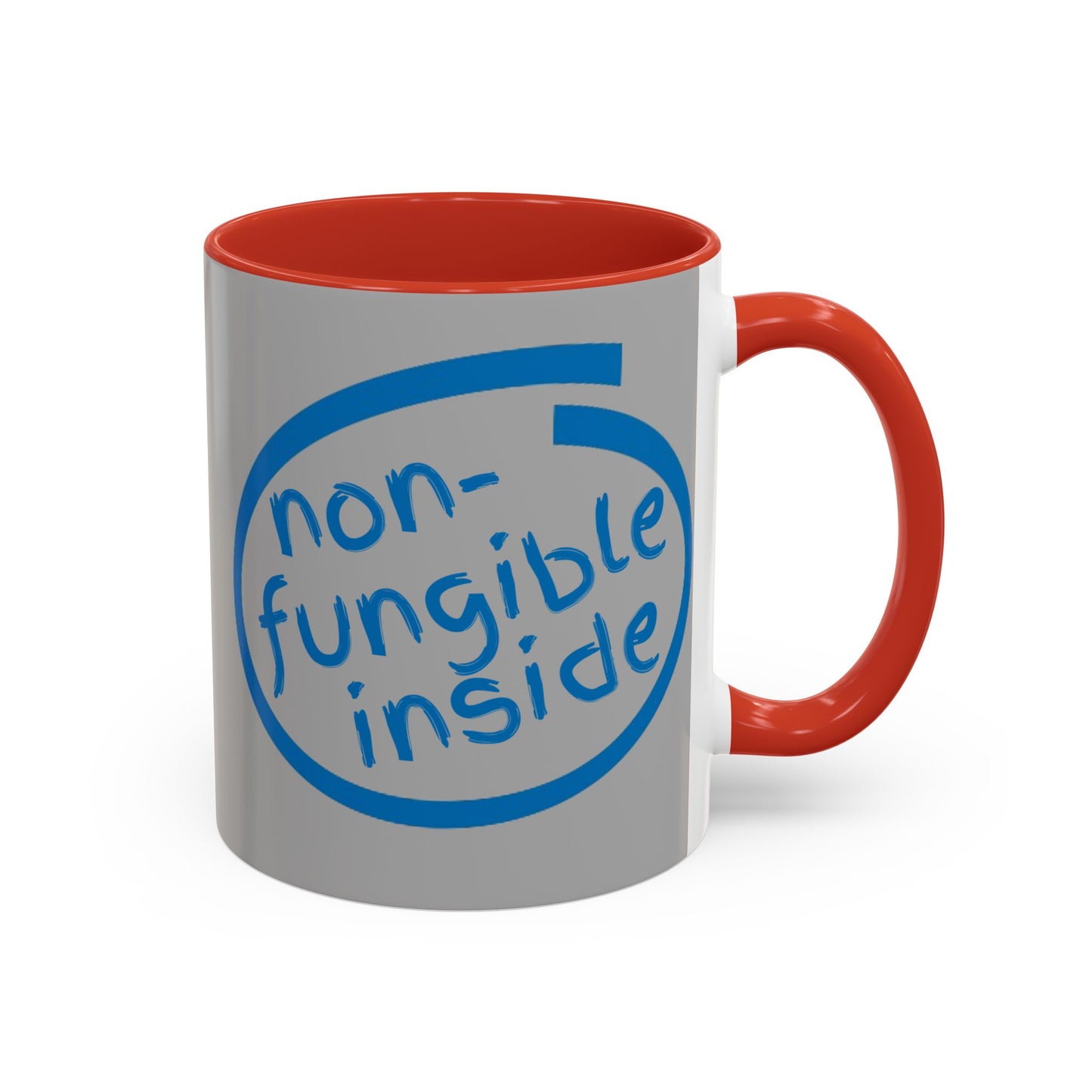 Non-Fungible Inside Grey Accent Mug by cypherpunkgear.com