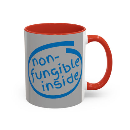 Non-Fungible Inside Grey Accent Mug by cypherpunkgear.com
