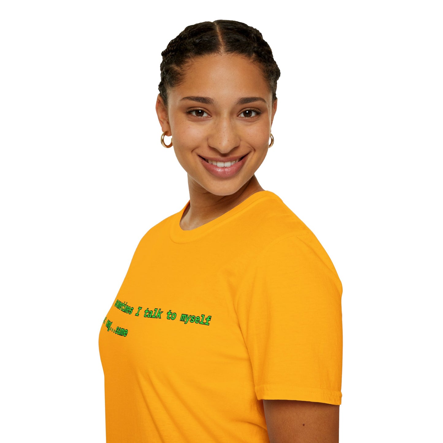 Sometimes I talk to myself - me: omg...same Light colors Unisex T-Shirt by cypherpunkgear.com