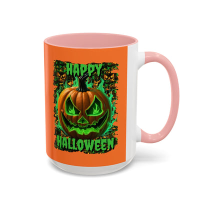 Happy Halloween Green Jack Accent Mug by cypherpunkgear