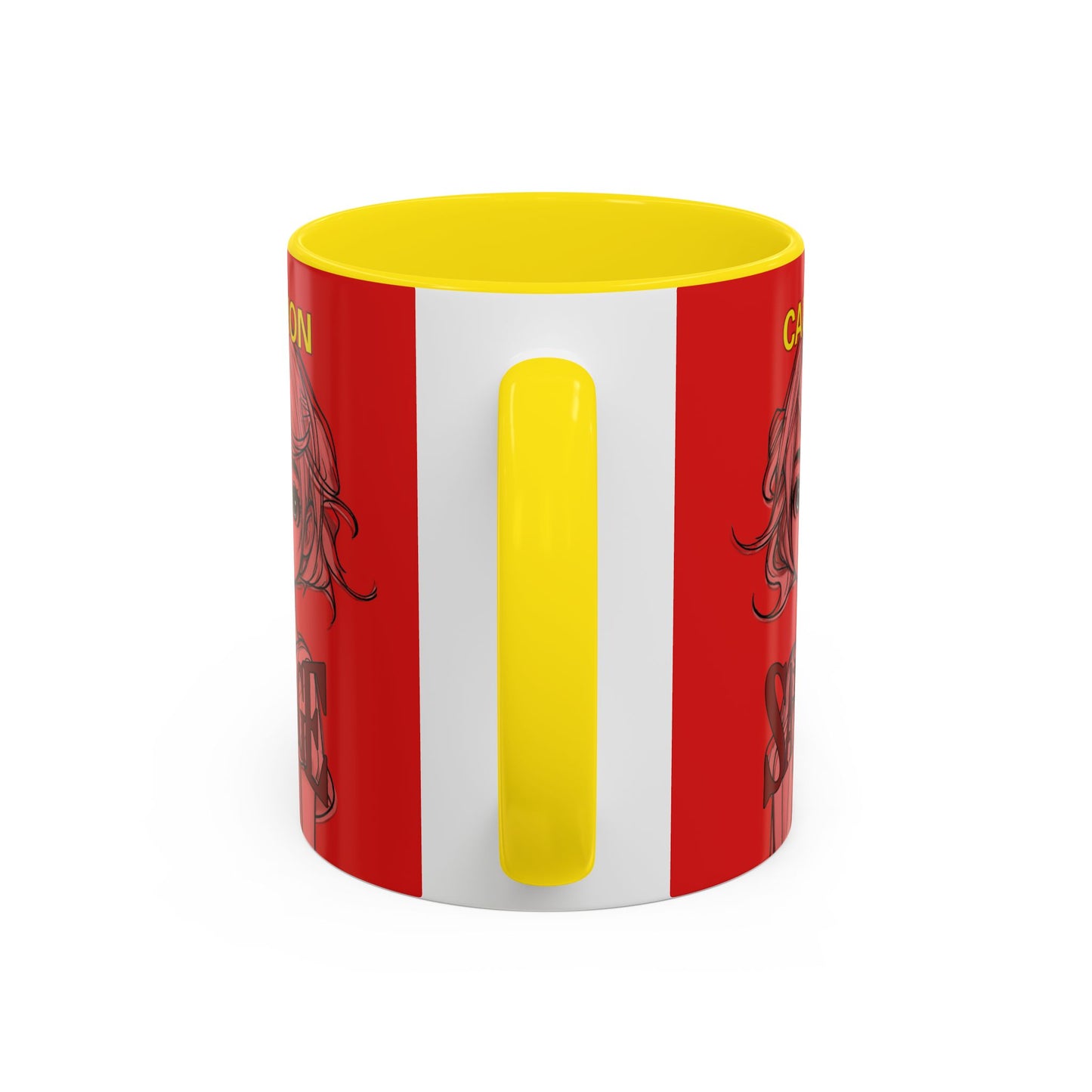 Caution, Savage Red Accent Mug by cypherpunkgear.com