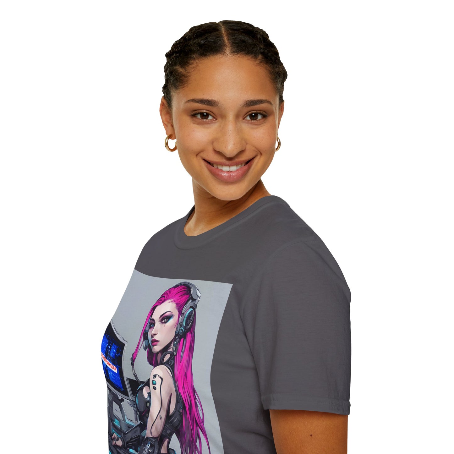 Netrunner Cyberpunk Dark colors Unisex T-Shirt by cypherpunkgear.com