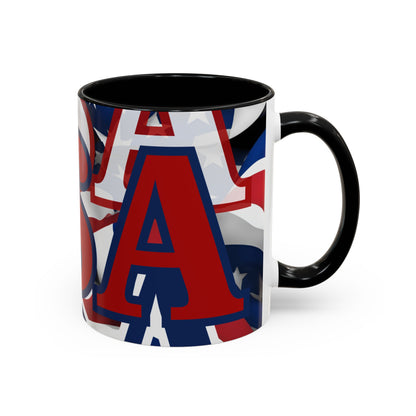 USA! USA! USA RDfont Patriot Accent Mug by cypherpunkgear