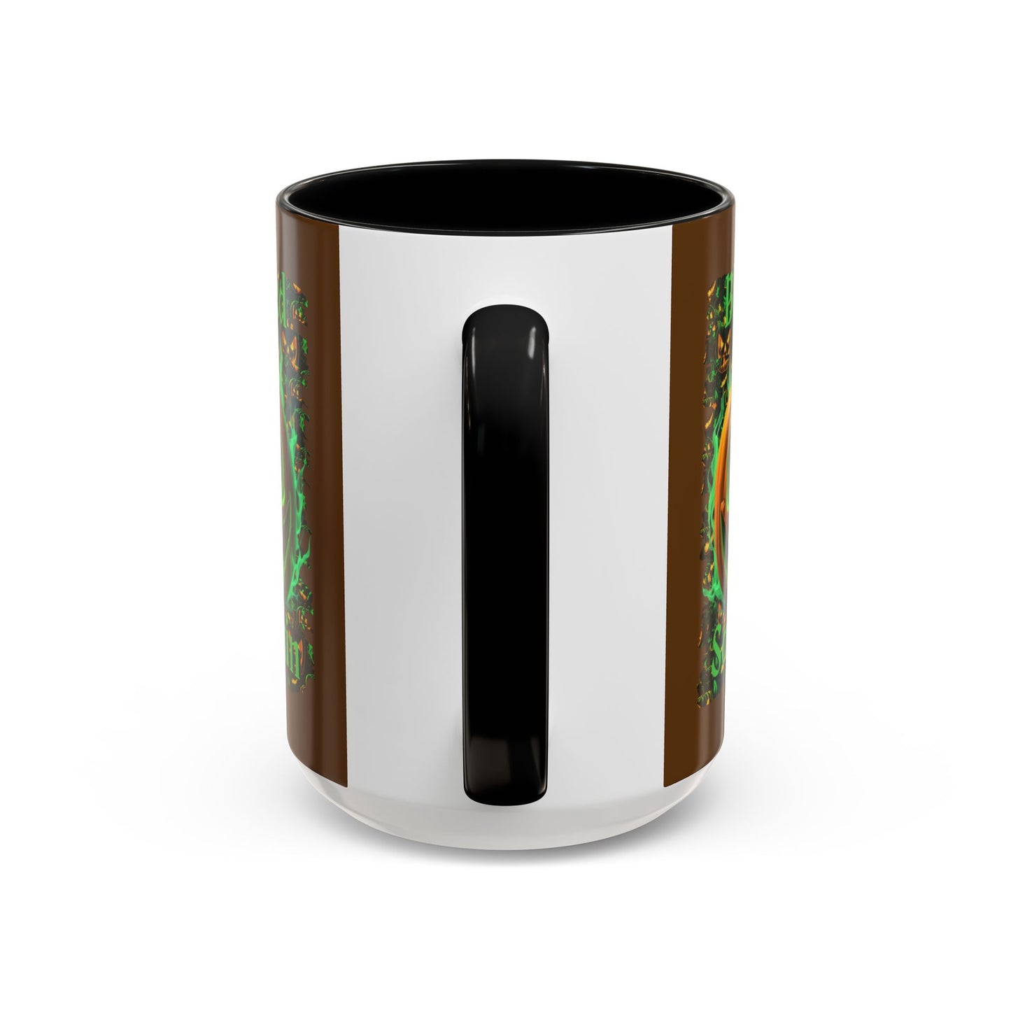Blessed Samhain Green Jack Brown Accent Mug by CreepyCrafts.boo