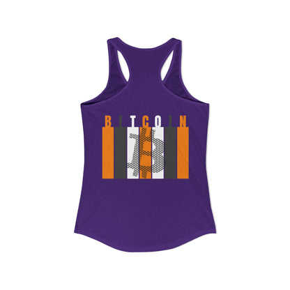 2-sided, Bitcoin (BTC) Decentralized Freedom Women's Racerback Tank Top by cypherpunkgear.com