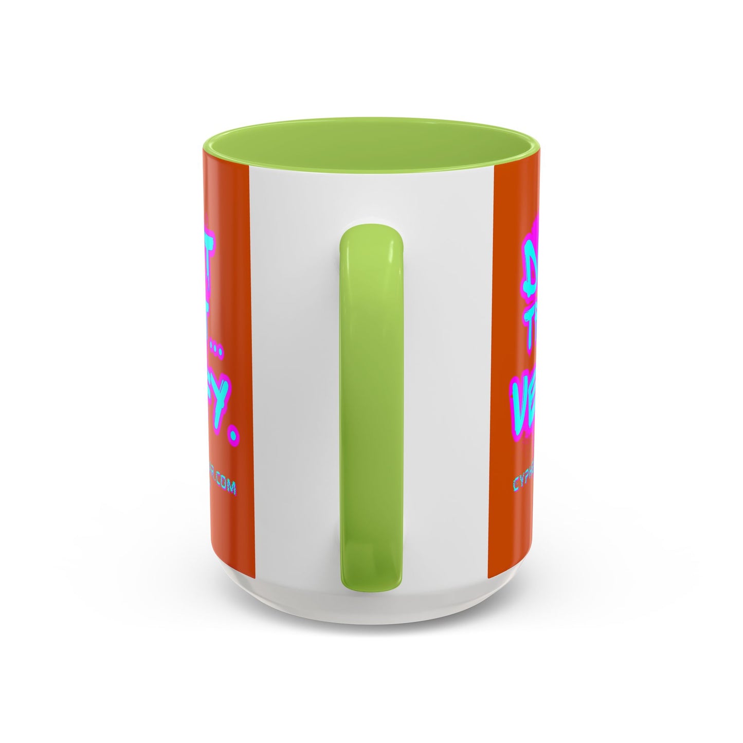 Don't Trust...Verify. Orange Accent Mug by cypherpunkgear.com