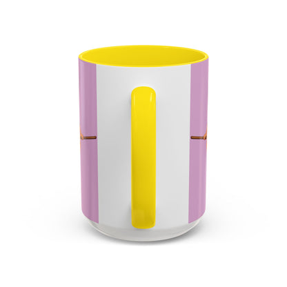 Hazel Hex Pink Accent Mug by CreepyCrafts.boo