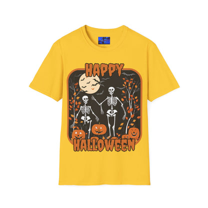 Spooktacular Skeletons of Halloween LTcolors Unisex T-shirt by cypherpunkgear