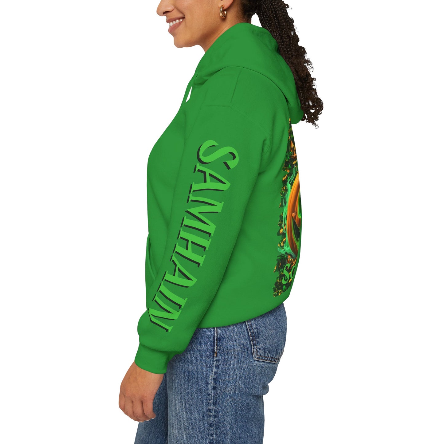 Blessed Samhain Green Jack Hoodie Unisex Hooded Sweatshirt by CreepyCrafts.boo