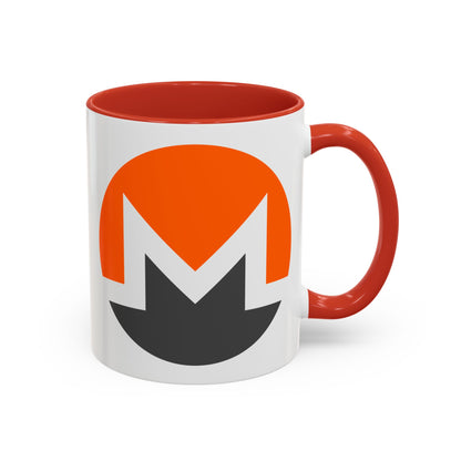 Monero (XMR) White Accent Mug by cypherpunkgear.com