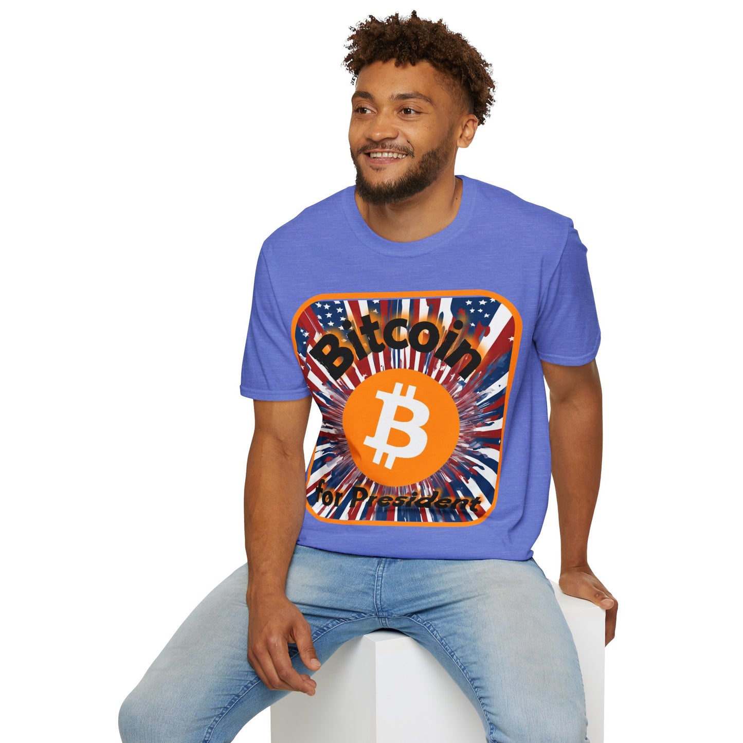 Bitcoin (BTC) for President USA LTcolors Unisex T-Shirt by cypherpunkgear