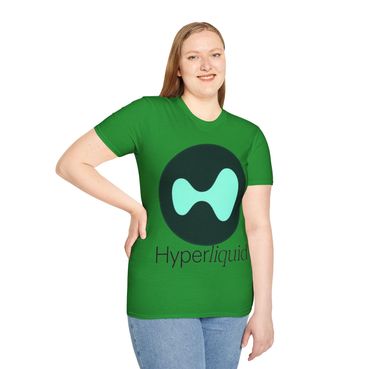 Hyperliquid Black font Unisex T-Shirt by cypherpunkgear.com