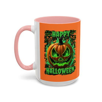 Happy Halloween Green Jack Accent Mug by cypherpunkgear