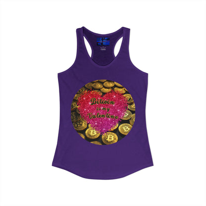 Bitcoin is My Valentine Women's Racerback Tank Top by cypherpunkgear.com
