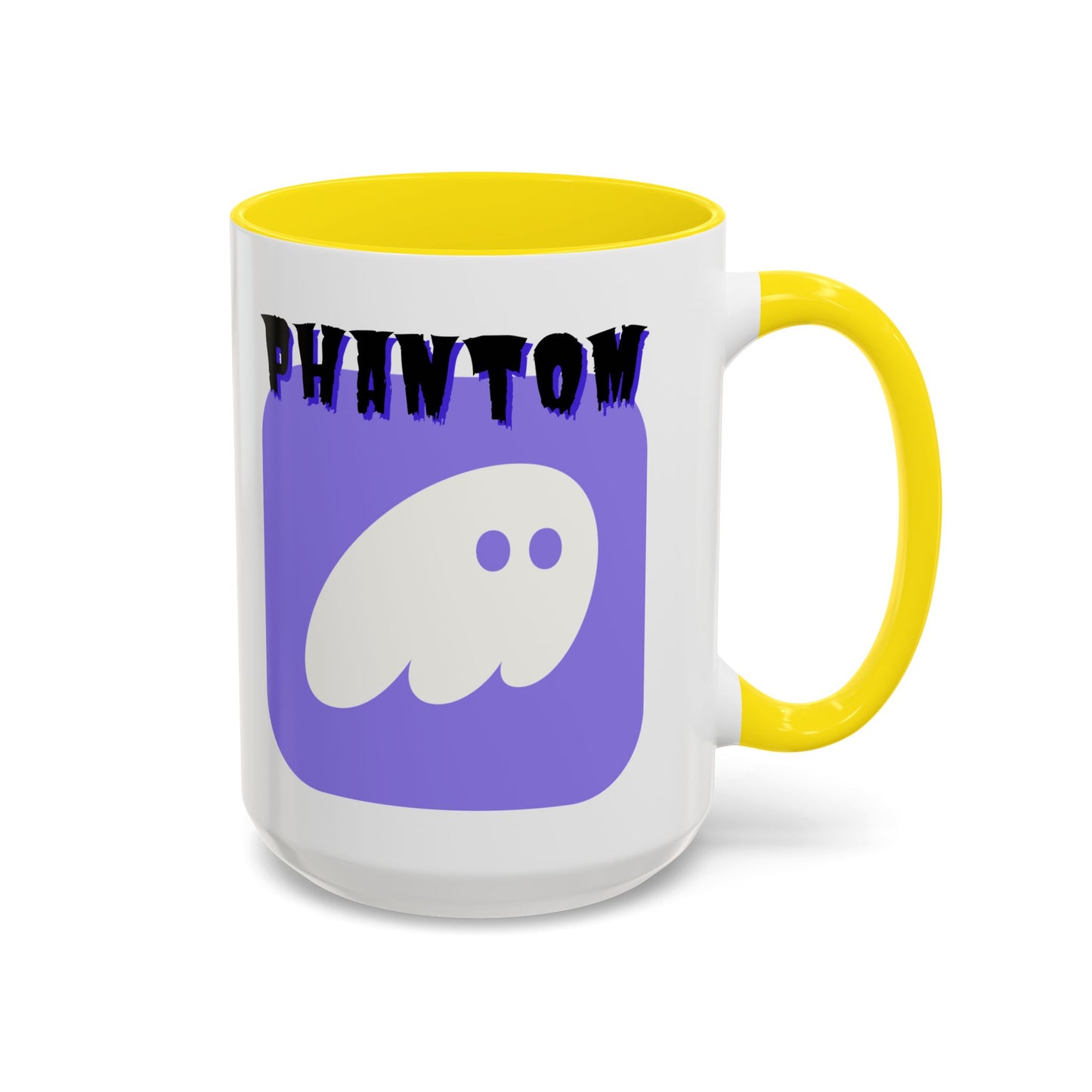 Phantom Hot Wallet White Accent Mug by cypherpunkgear.com