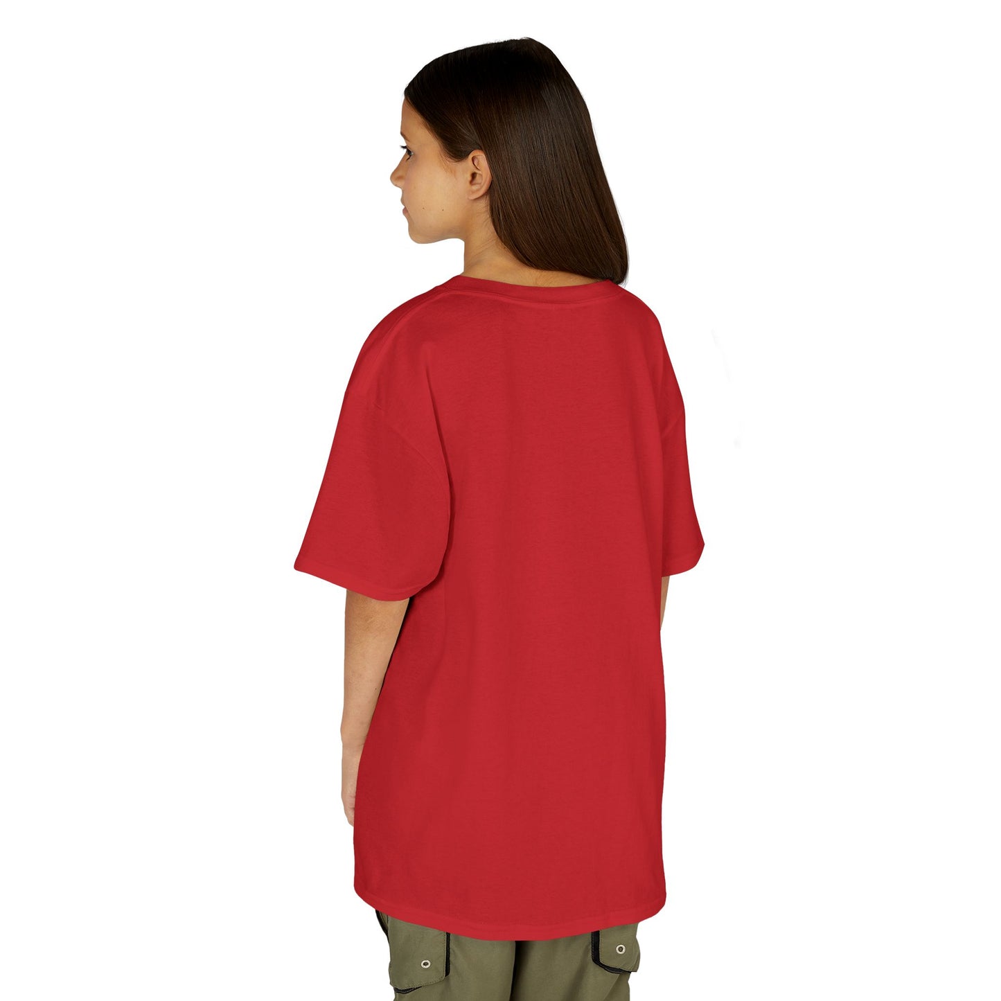 Happy Halloween Cute Witch Orange font Kids Heavy Cotton™ Tee by CreepyCrafts.boo