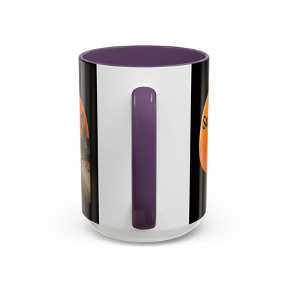Is It Samhain Yet? Skeleton's Giant Pumpkin Black Accent Mug by CreepyCrafts.boo
