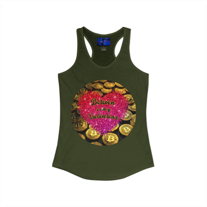 Bitcoin is My Valentine Women's Racerback Tank Top by cypherpunkgear.com