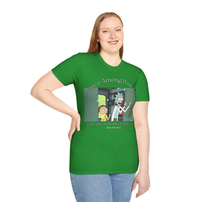 Peace Among Worlds! Dark colors Unisex T-Shirt by cypherpunkgear.com
