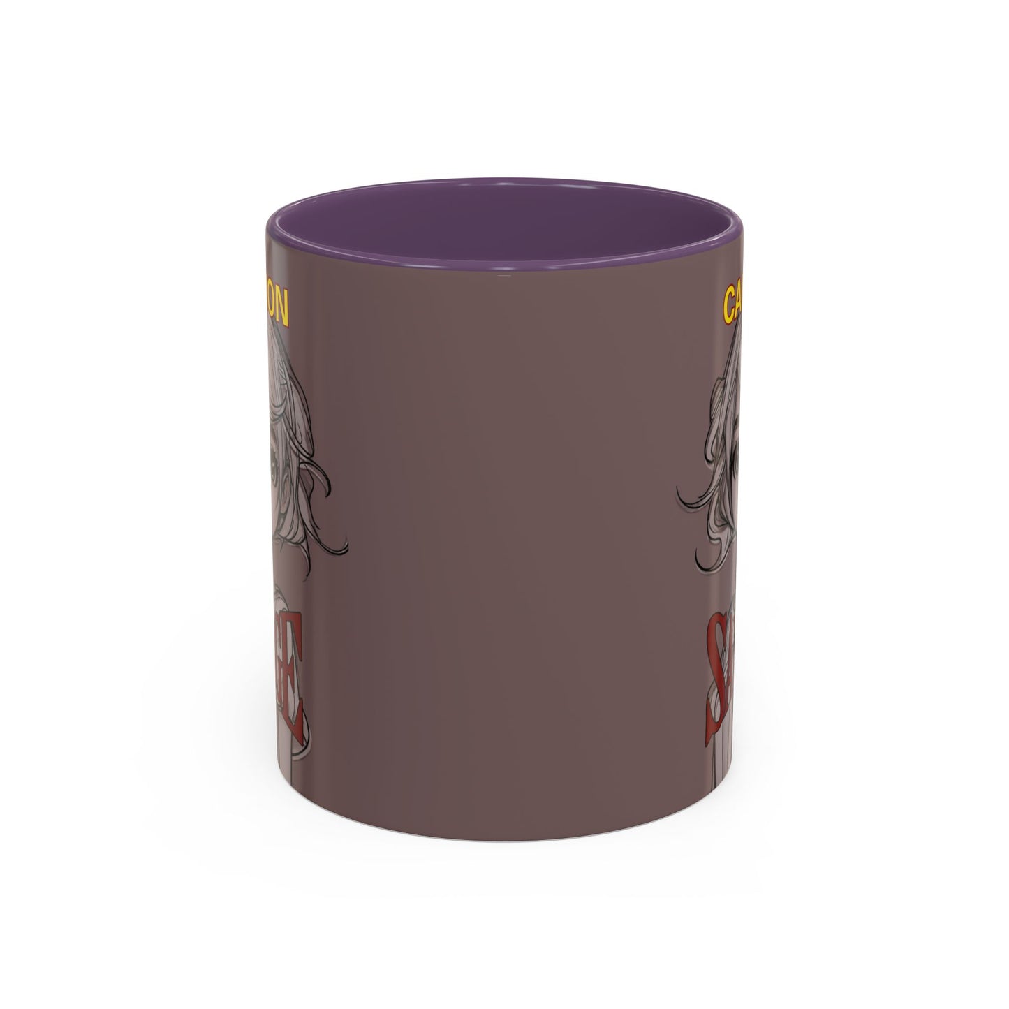 Caution, Savage Grey Accent Mug by cypherpunkgear.com