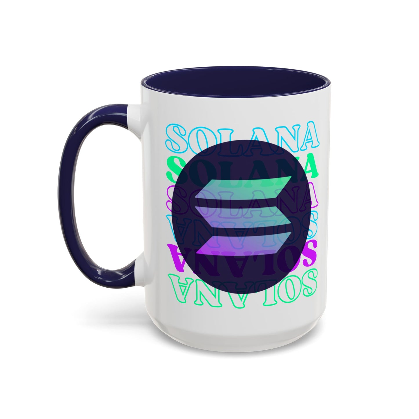 Solana Solana Solana (SOL) Accent Mug by cypherpunkgear.com