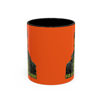 Frankenpunk Orange Accent Mug by CreepyCrafts.boo