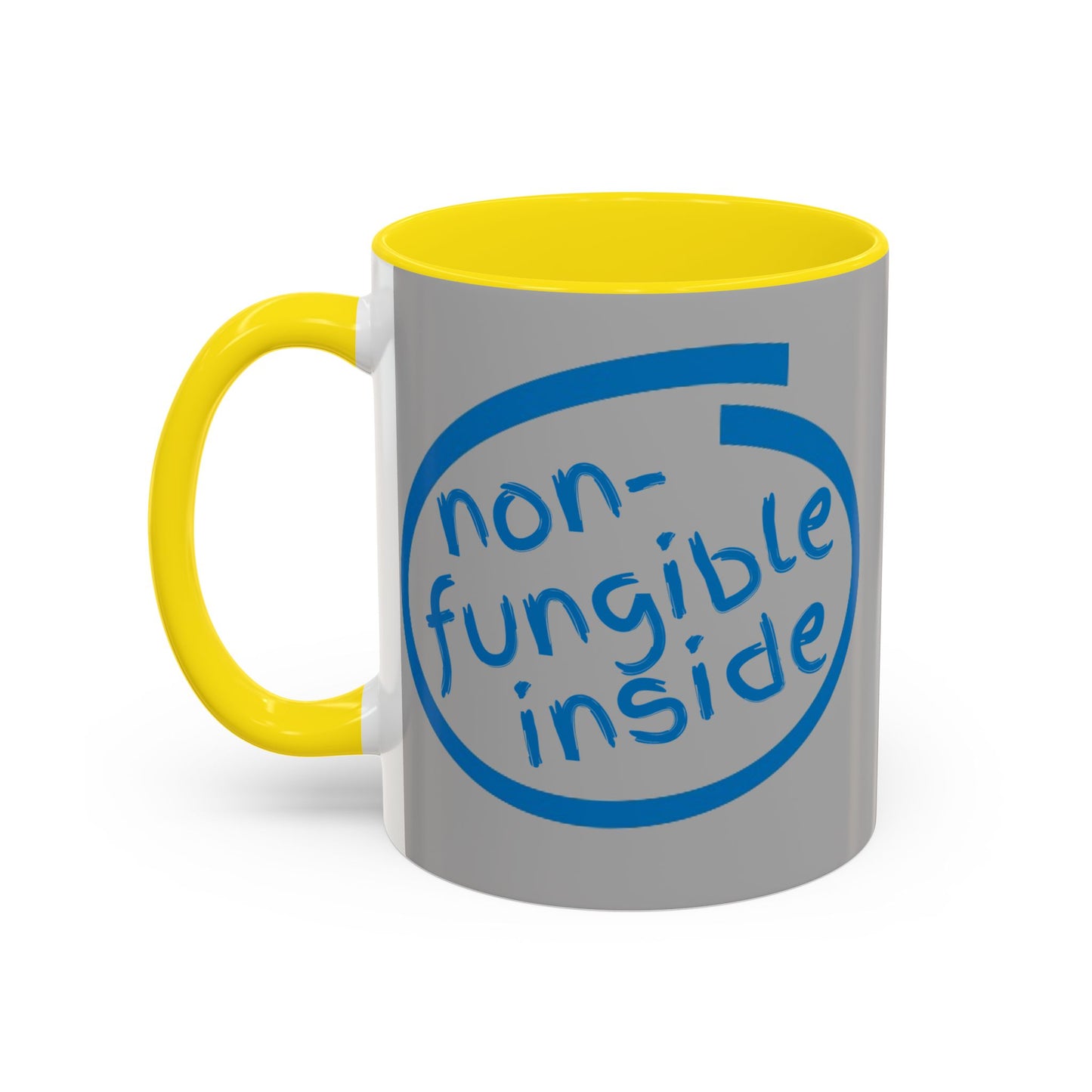 Non-Fungible Inside Grey Accent Mug by cypherpunkgear.com