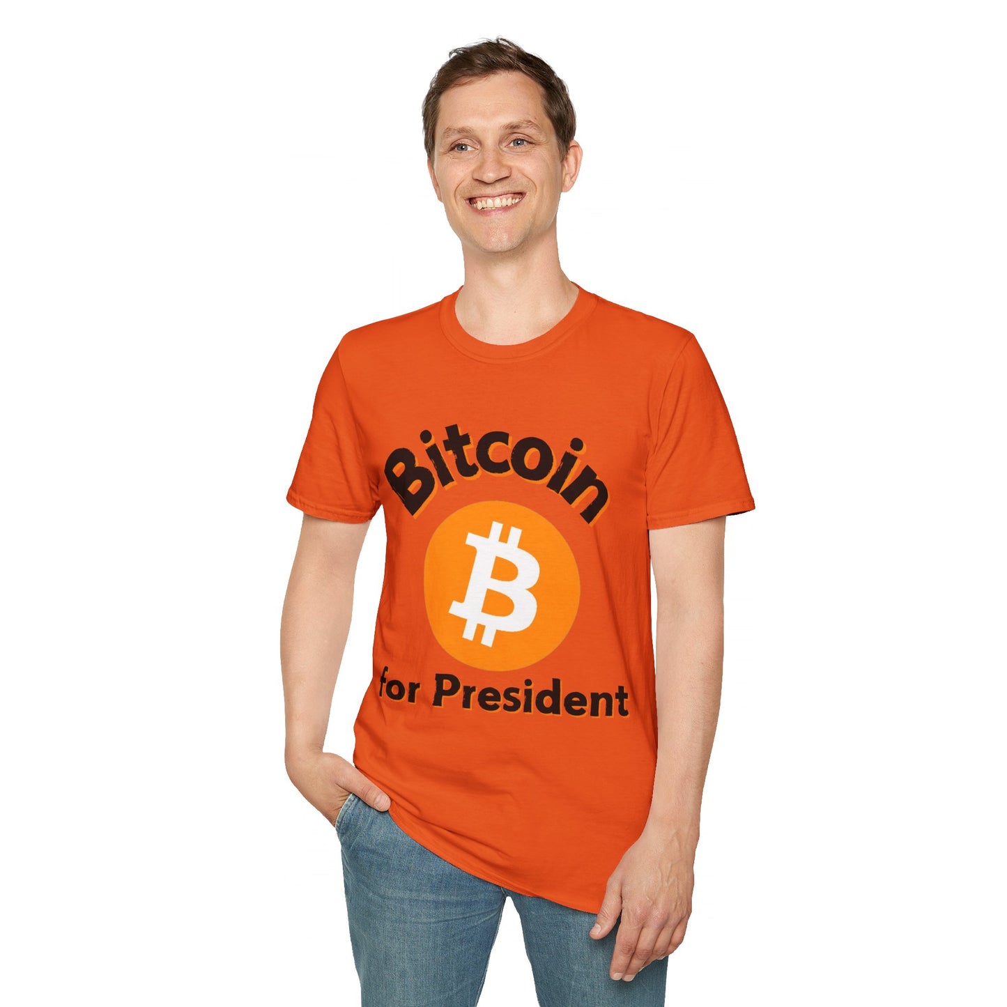 Bitcoin (BTC) for President LTcolors Unisex T-Shirt by cypherpunkgear