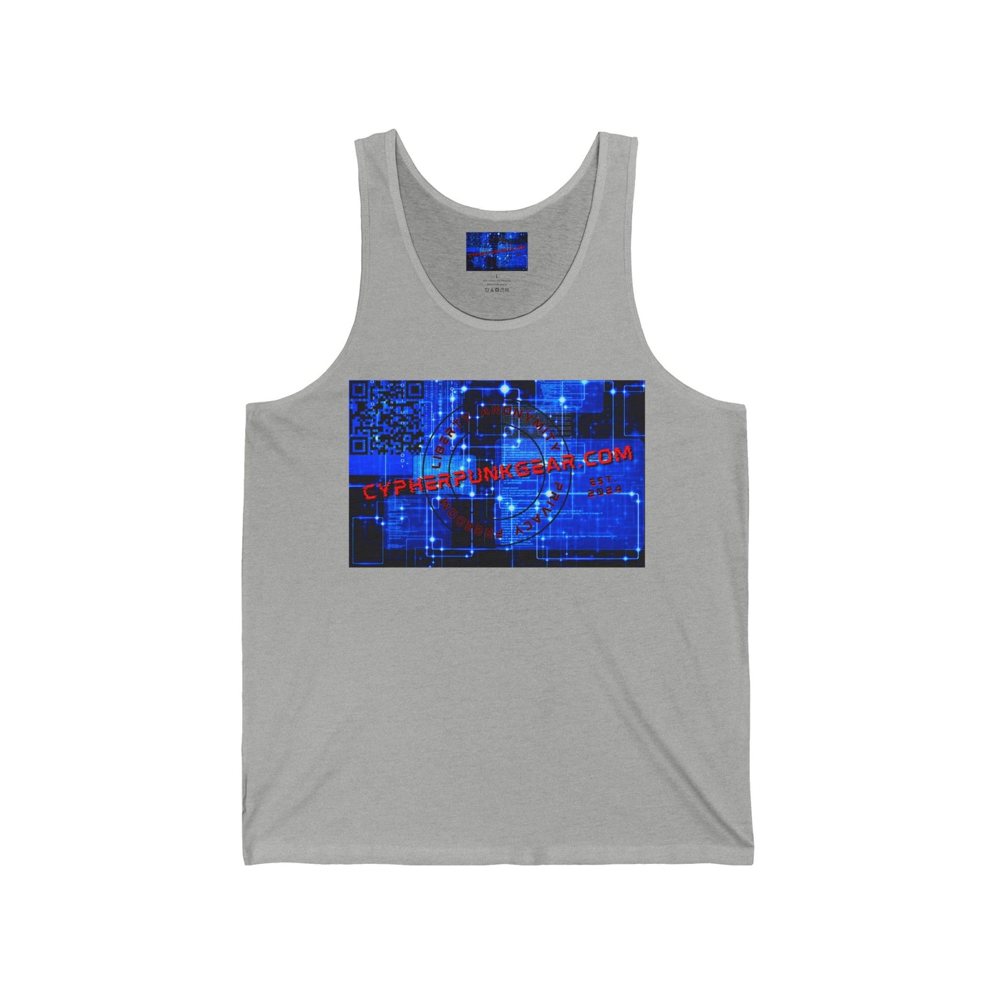 Cypherpunkgear.com logo Unisex Jersey Tank Top by cypherpunkgear.com
