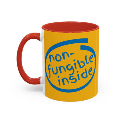 Non-Fungible Inside Yellow Accent Mug by cypherpunkgear.com