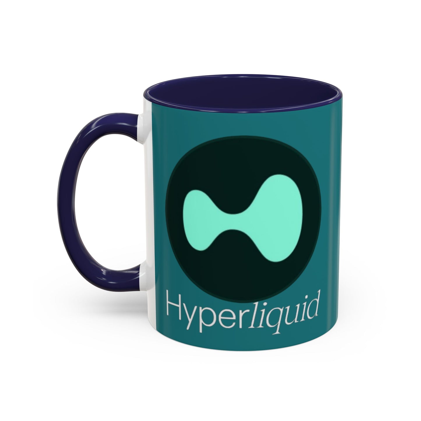 Hyperliquid White font Hyperliquid Accent Mug by cypherpunkgear.com