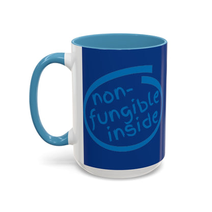 Non-Fungible Inside Dark Blue Accent Mug by cypherpunkgear.com